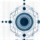 接続されたノードを持つネットワークの抽象的なアイコン